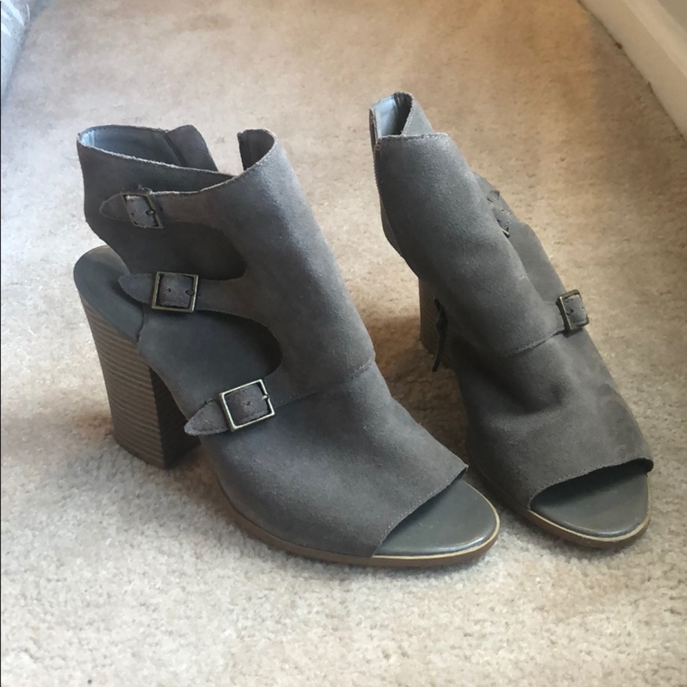 Grey Suede Booties